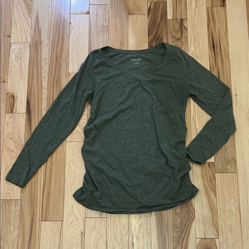 Liz Lange maternity Dark Green Long Sleeve Top
